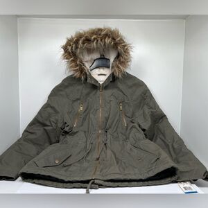 American Rag Junior's Hooded Green Jacket size XL